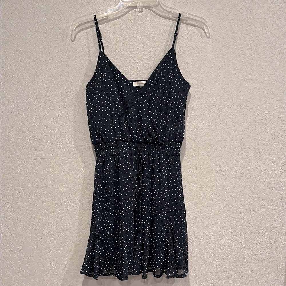 Navy Polka Dot Dress
